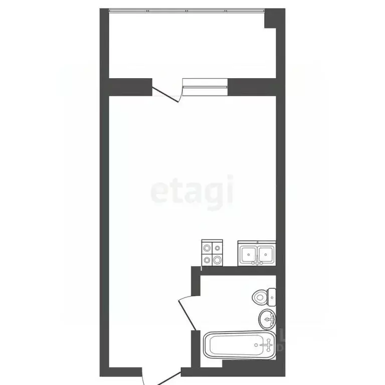 Студия Краснодарский край, Анапа ул. Лермонтова, 116к2 (23.0 м) - Фото 2