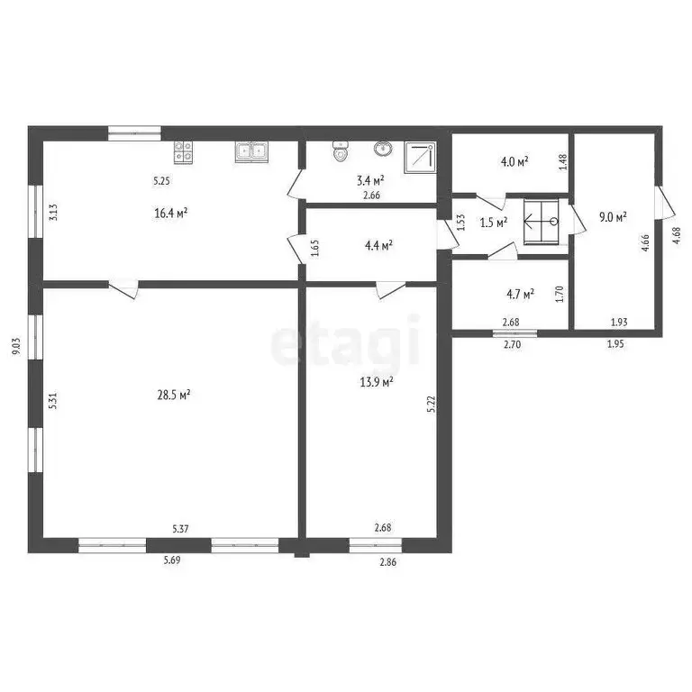 Дом в Нерехта, Строительный переулок (66.6 м) - Фото 1