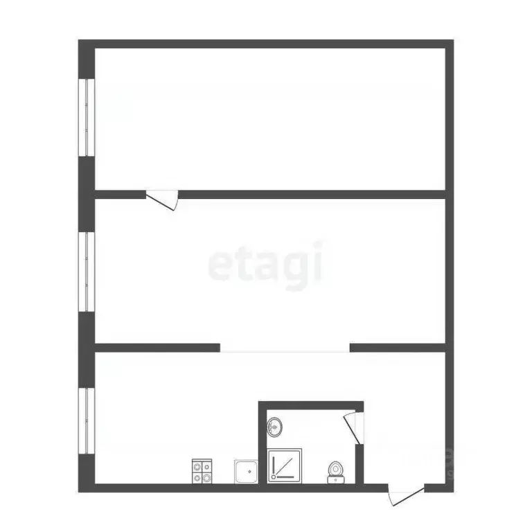 2-к кв. Кемеровская область, Прокопьевск Студенческая ул., 44 (43.0 м) - Фото 2