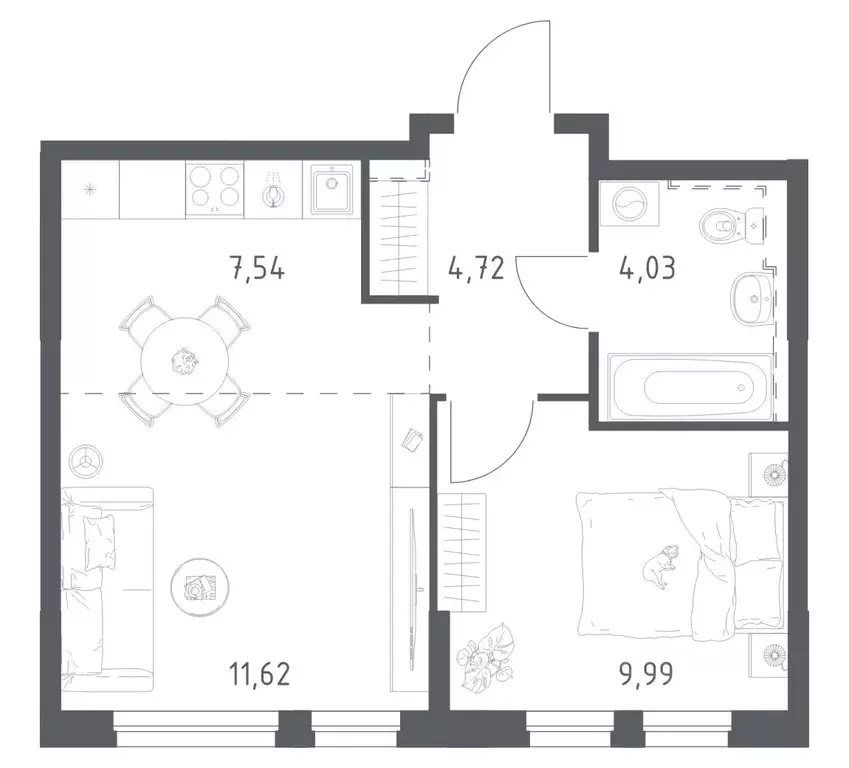 1-к кв. Башкортостан, Уфа ул. Рашита Манурова (37.9 м) - Фото 1