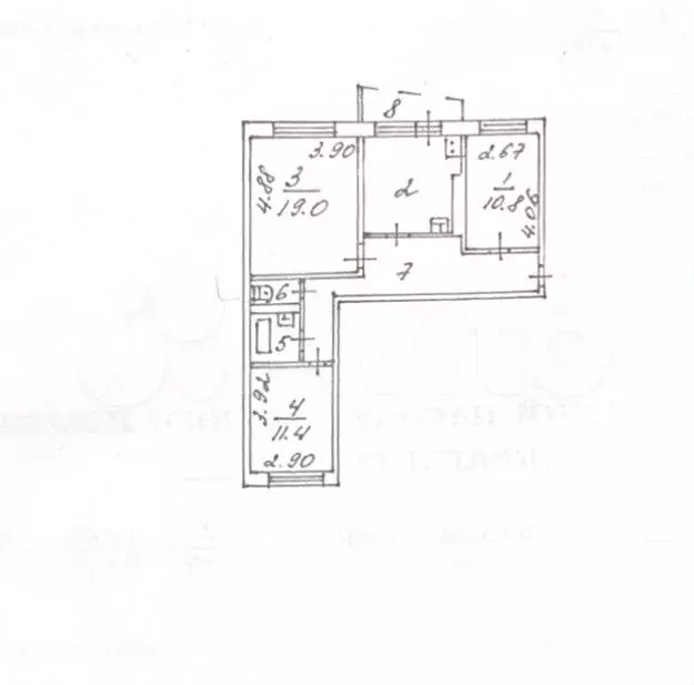 3-к. квартира, 74,5 м, 2/9 эт. - Фото 0