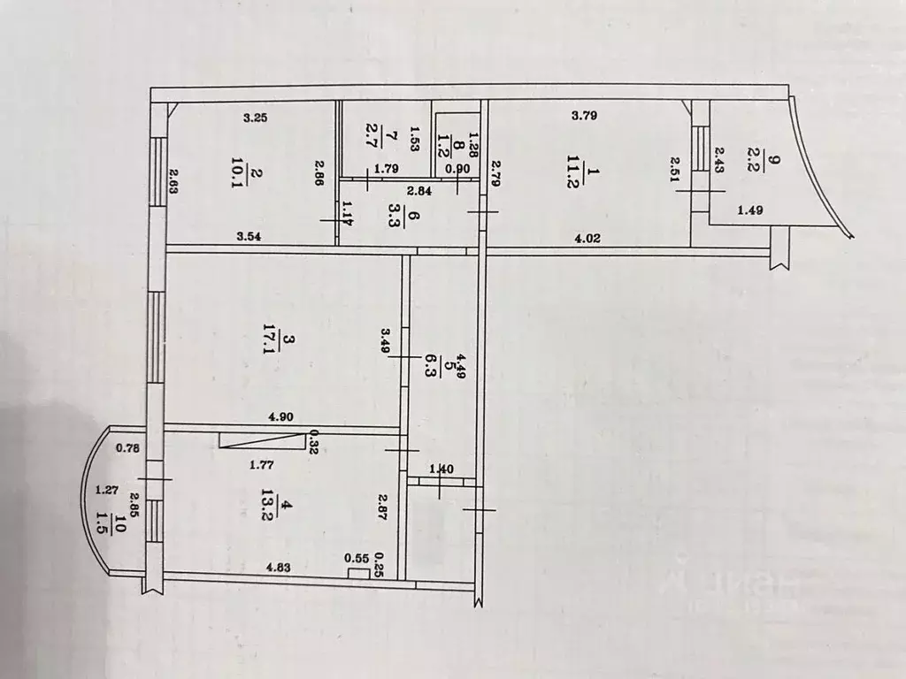 3-к кв. Татарстан, Зеленодольский район, Осиновское с/пос, с. Осиново ... - Фото 2