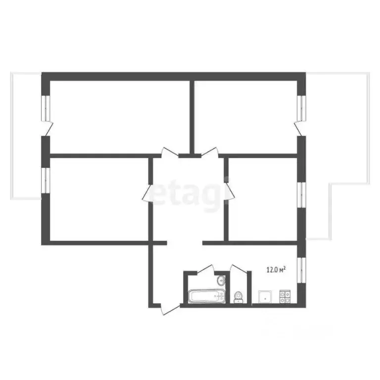 4-к кв. Московская область, Кубинка ул. Сосновка, 10 (94.6 м) - Фото 1