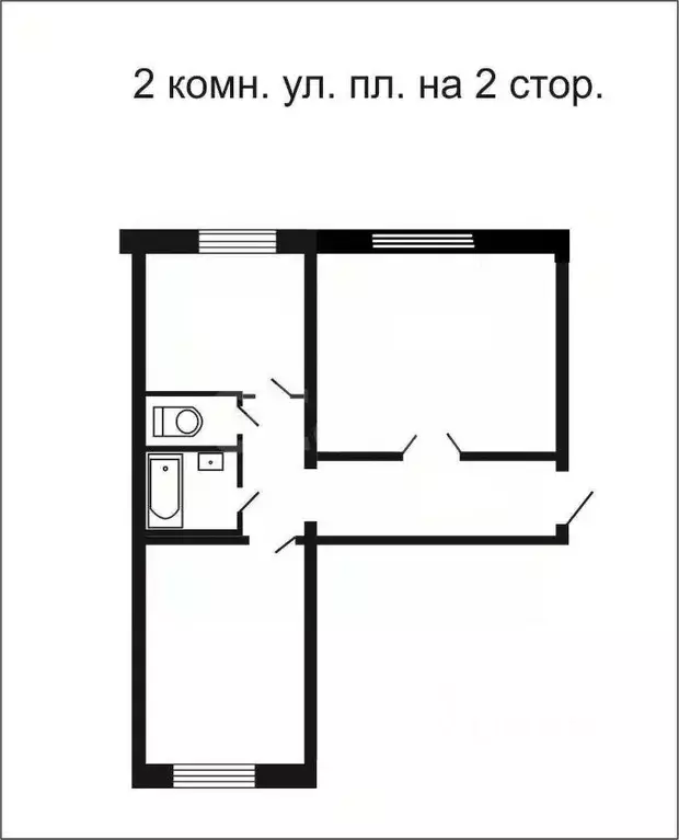 2-к кв. Челябинская область, Чебаркуль ул. Ленина, 46А (53.0 м) - Фото 0