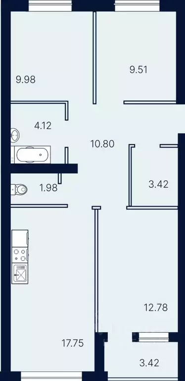 3-к кв. Саратовская область, Саратов ул. Имени Николая Егорова (73.76 ... - Фото 1