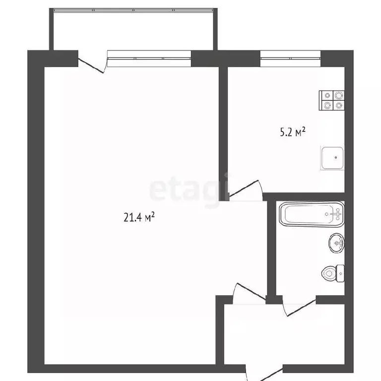 1-к кв. Москва Рублевское ш., 89К3 (32.0 м) - Фото 1