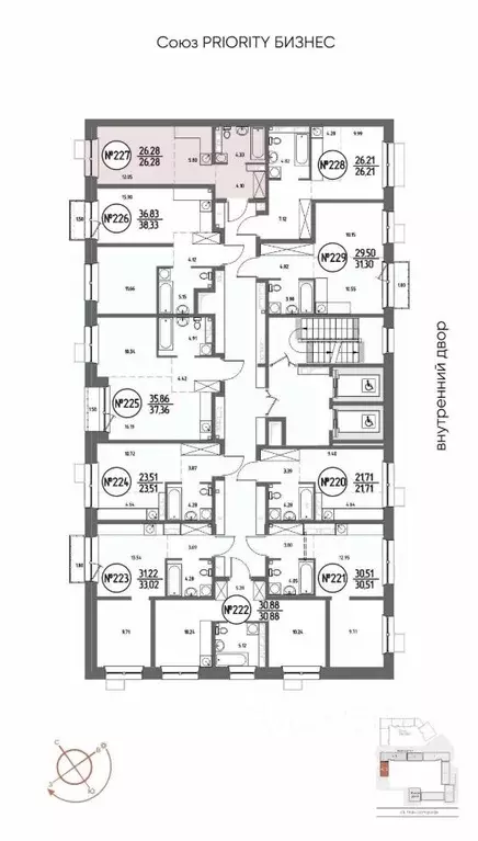 Студия Иркутская область, Иркутск Макс жилой комплекс (26.28 м) - Фото 2