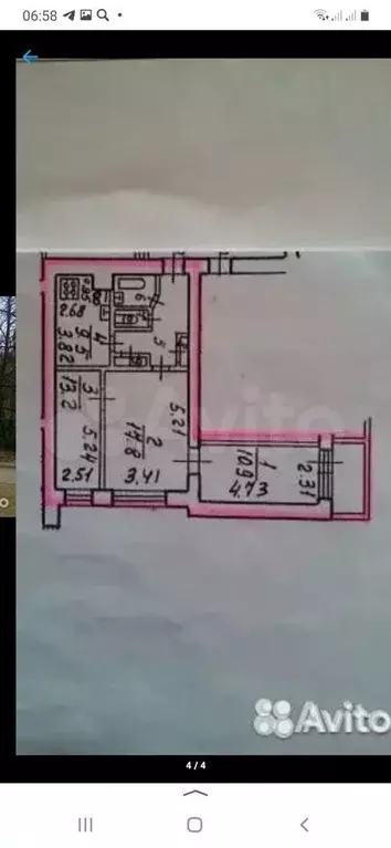 3-к. квартира, 64 м, 4/7 эт. - Фото 0