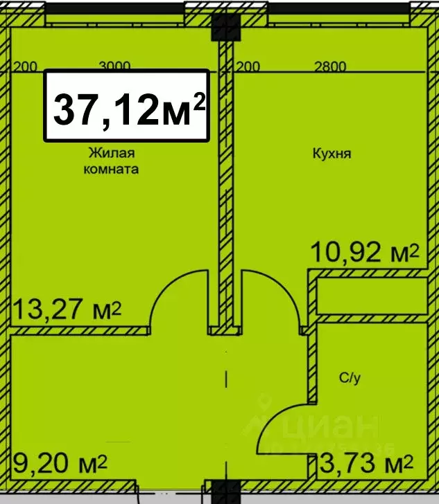 1-к кв. Ставропольский край, Ессентуки ул. Благодатная, 22к2 (37.12 м) - Фото 0