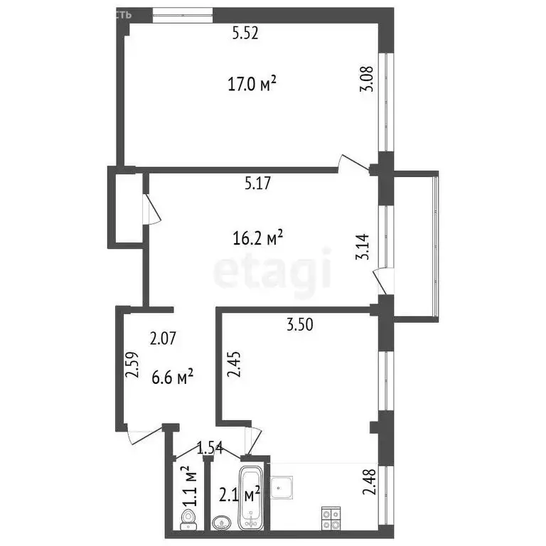 3-комнатная квартира: Петрозаводск, улица Репникова, 7 (58.5 м) - Фото 0