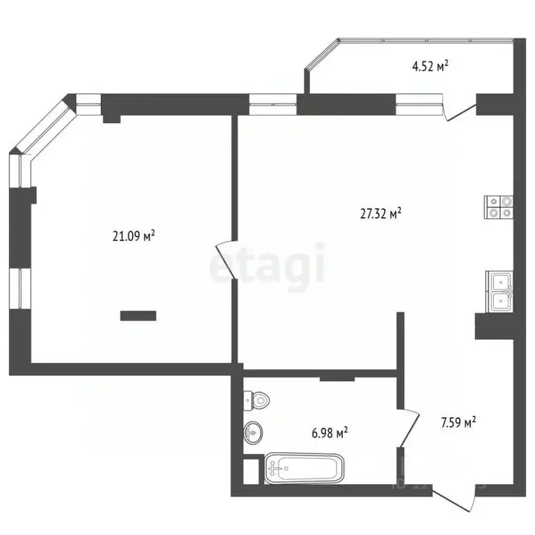 2-к кв. Московская область, Химки Ленинский просп., 20 (68.0 м) - Фото 2