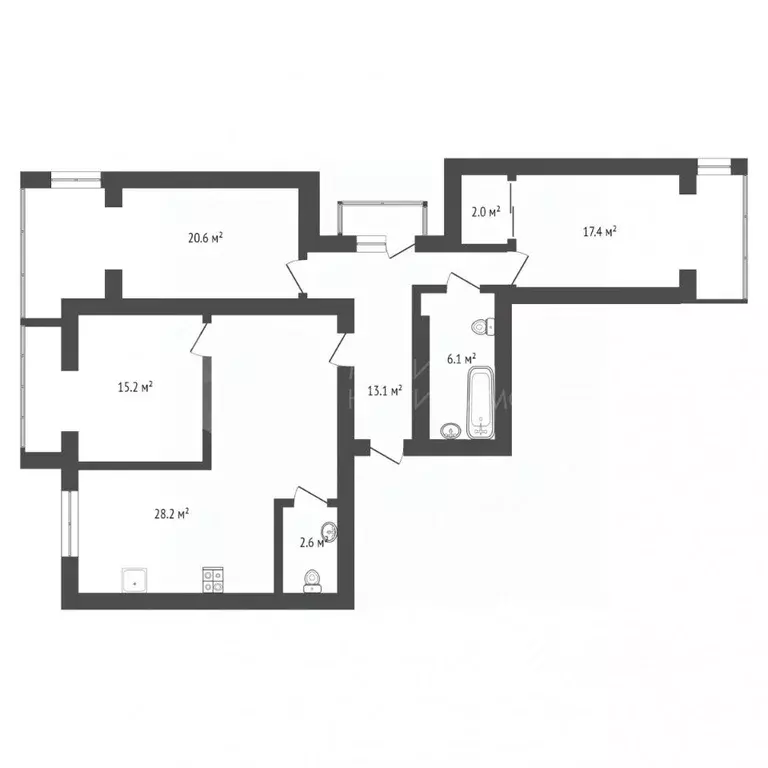 3-к кв. Тюменская область, Тюмень ул. Ю.-Р.Г. Эрвье, 28к2 (88.6 м) - Фото 1