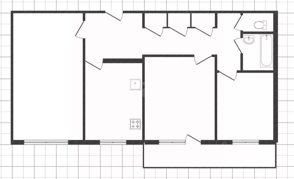 3-к кв. Липецкая область, Липецк ул. Дмитрия Фурсова, 7 (63.4 м) - Фото 2