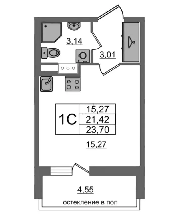 Продаётся квартира-студия, 22.7 м - Фото 1
