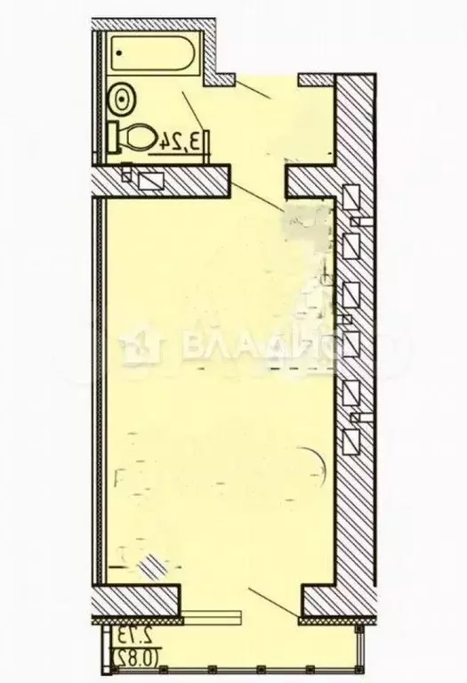 Квартира-студия, 28,6 м, 8/17 эт. - Фото 0