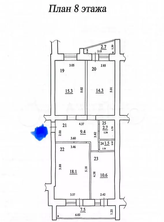 3-к. квартира, 82 м, 8/9 эт. - Фото 0