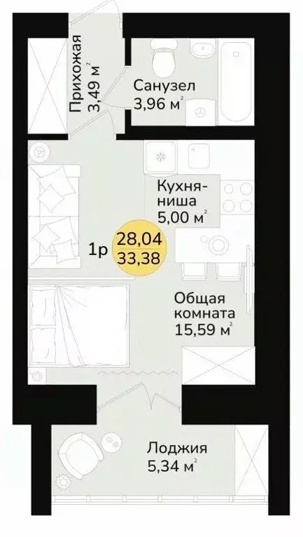 Студия Марий Эл, Медведево городское поселение, Медведево пгт ул. ... - Фото 2