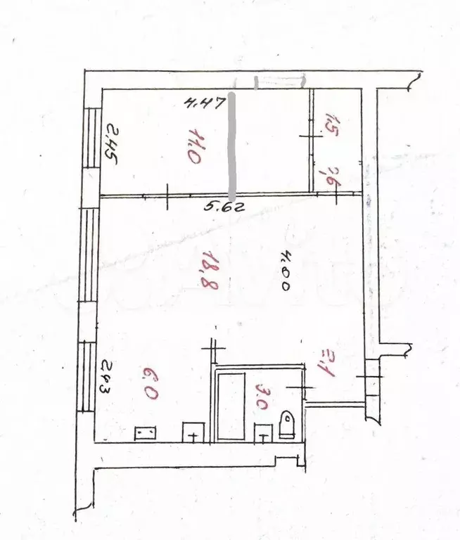 2-к. квартира, 43 м, 2/5 эт. - Фото 0