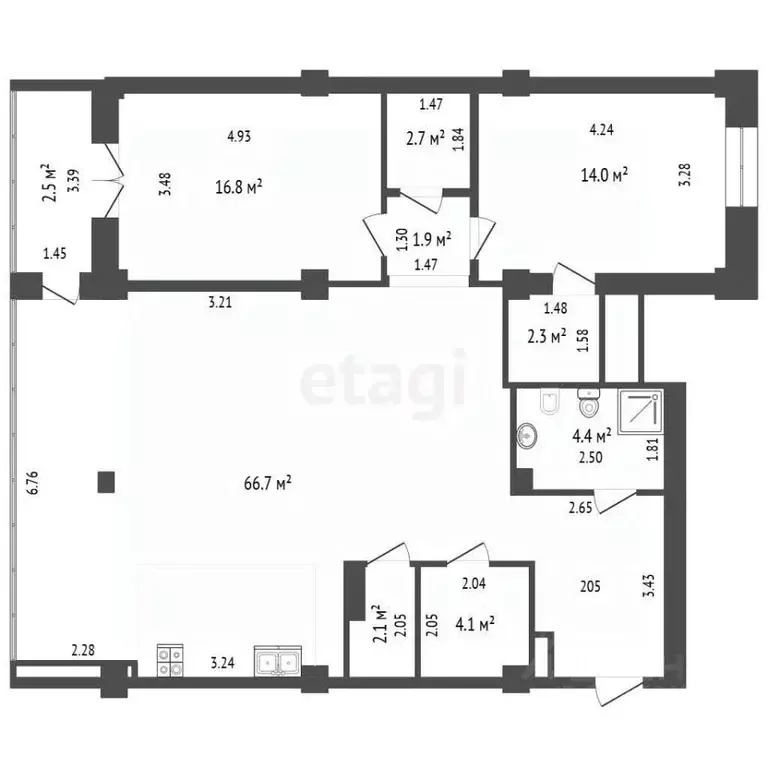 2-к кв. Забайкальский край, Чита ул. Бутина, 78 (117.0 м) - Фото 2
