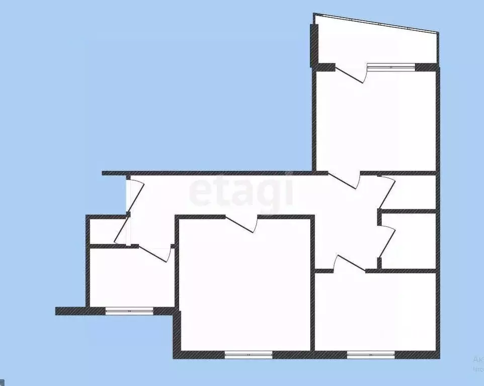 3-к кв. Белгородская область, Губкин ул. Королева, 26 (62.5 м) - Фото 1