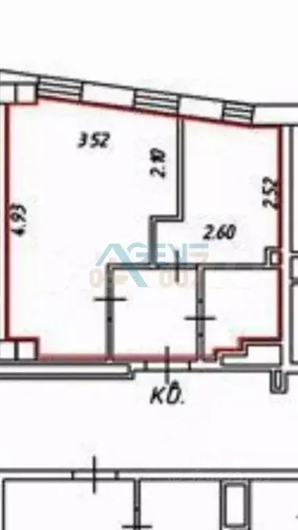 1-к кв. Белгородская область, Белгород Вокзальная ул., 26Ас1 (26.8 м) - Фото 1