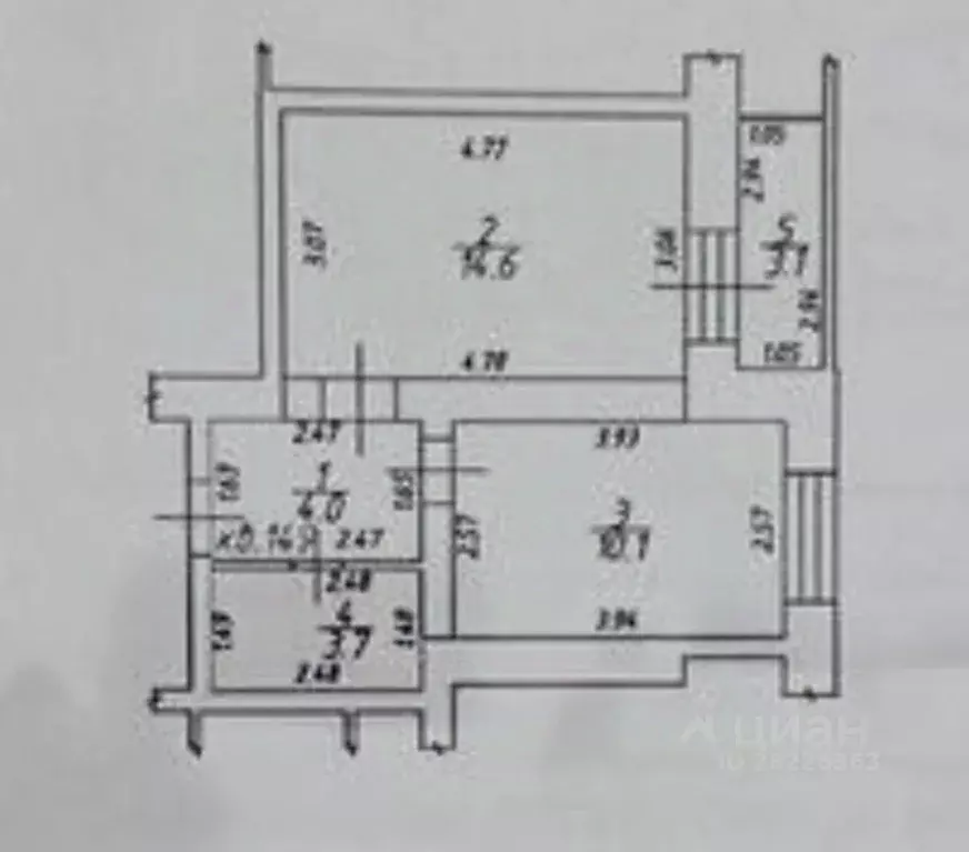 1-к кв. Смоленская область, Смоленск просп. Строителей, 23Б (32.0 м) - Фото 2