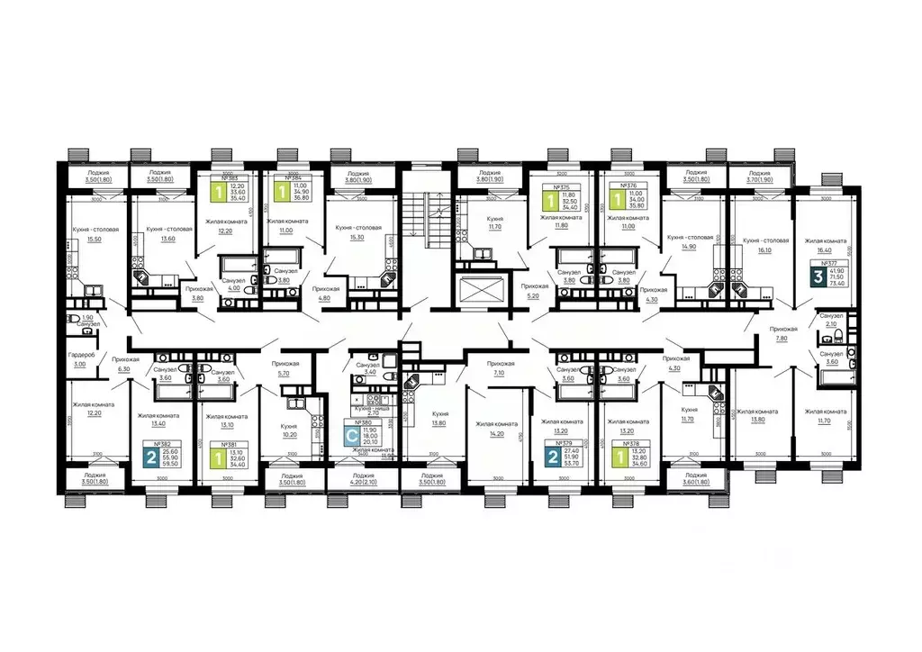 3-к кв. Адыгея, Тахтамукайский район, Яблоновский пгт  (73.4 м) - Фото 2