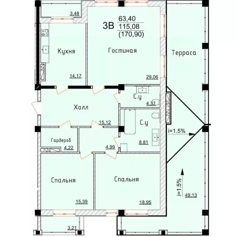 3-к кв. Дагестан, Дербент ул. Графа Воронцова, 80 (170.9 м) - Фото 0