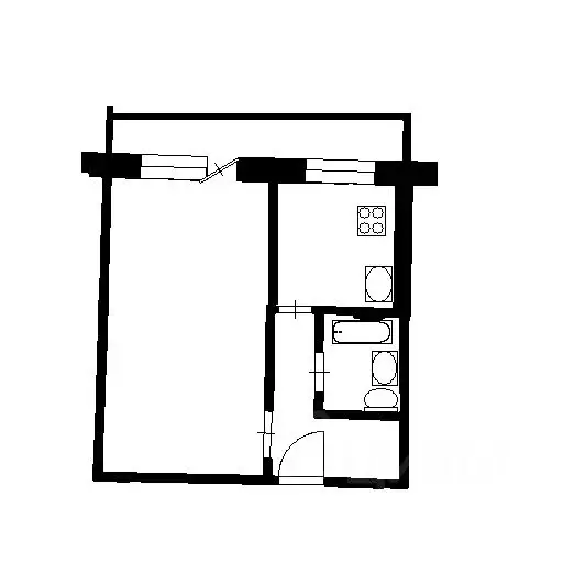 1-к кв. Самарская область, Самара Черемшанская ул., 238 (30.0 м) - Фото 2