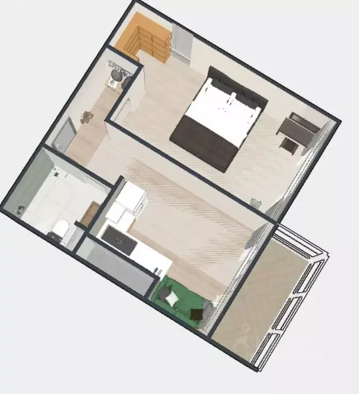 1-к кв. Ленинградская область, Мурино Всеволожский район, ул. ... - Фото 1