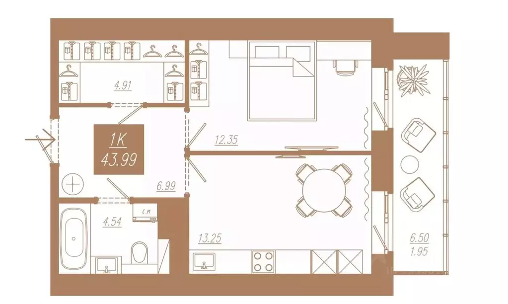 1-к кв. Красноярский край, Красноярск ул. 3-я Краснодарская (43.99 м) - Фото 0