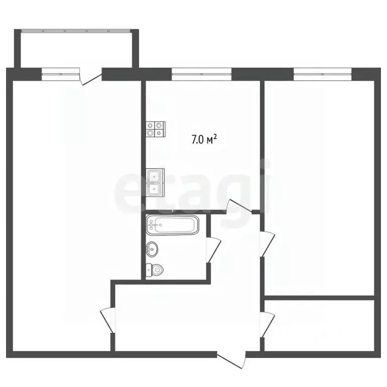 2-к кв. Владимирская область, Муром Орловская ул., 3 (44.4 м) - Фото 2