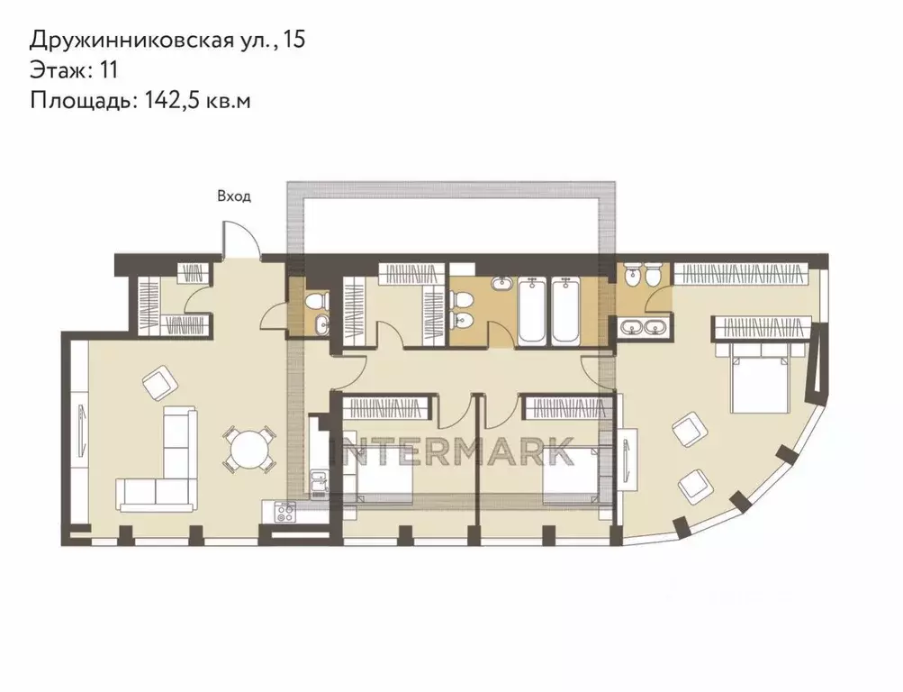 4-к кв. Москва Дружинниковская ул., 15А (142.5 м) - Фото 2