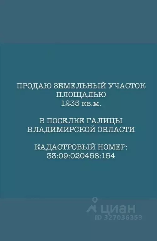 Участок в Владимирская область, Гороховецкий муниципальный округ, пос. ... - Фото 1