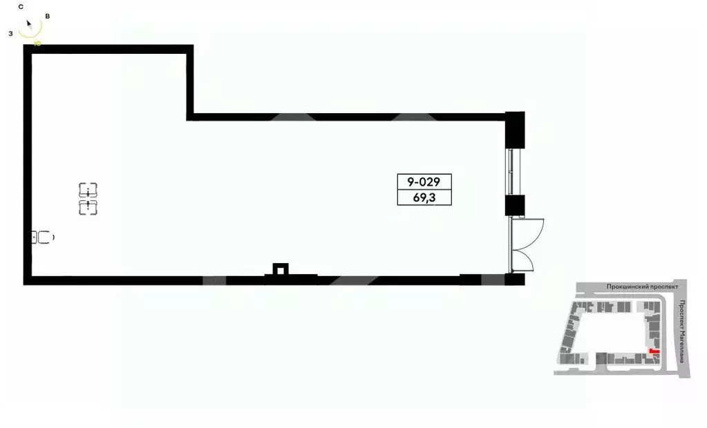 Торговая площадь в Москва Прокшино жилой комплекс (69 м) - Фото 2