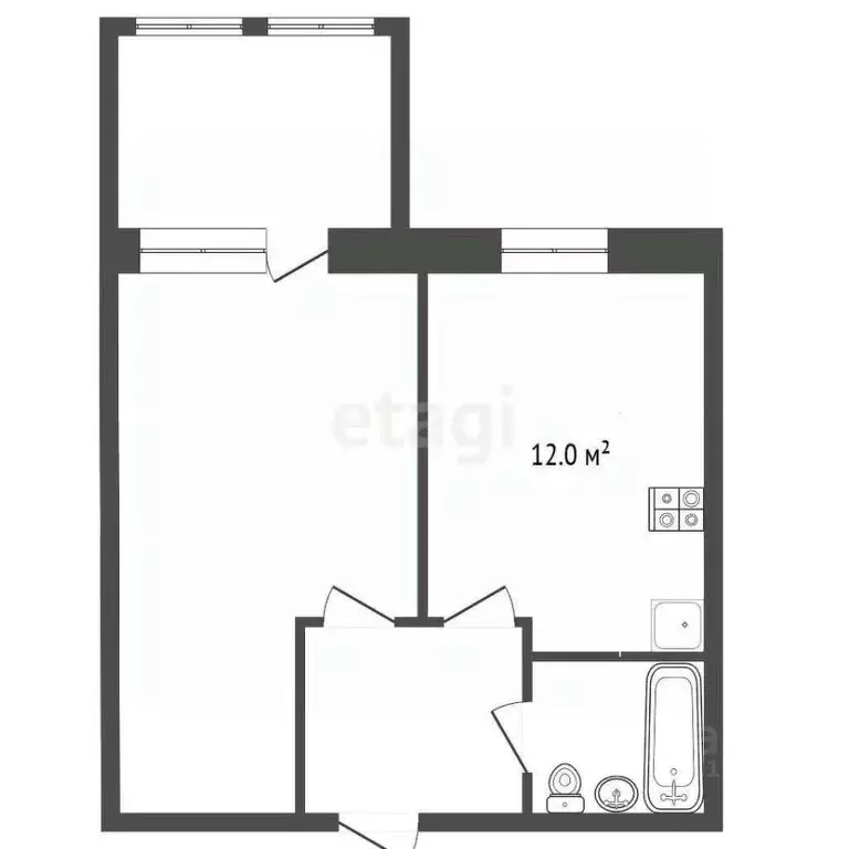 1-к кв. Белгородская область, Белгородский район, Комсомольское с/пос, ... - Фото 1