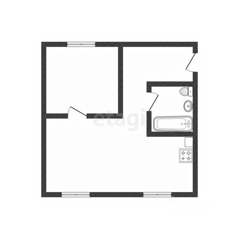2-к кв. Смоленская область, Смоленск ул. Кирова, 28 (42.8 м) - Фото 1