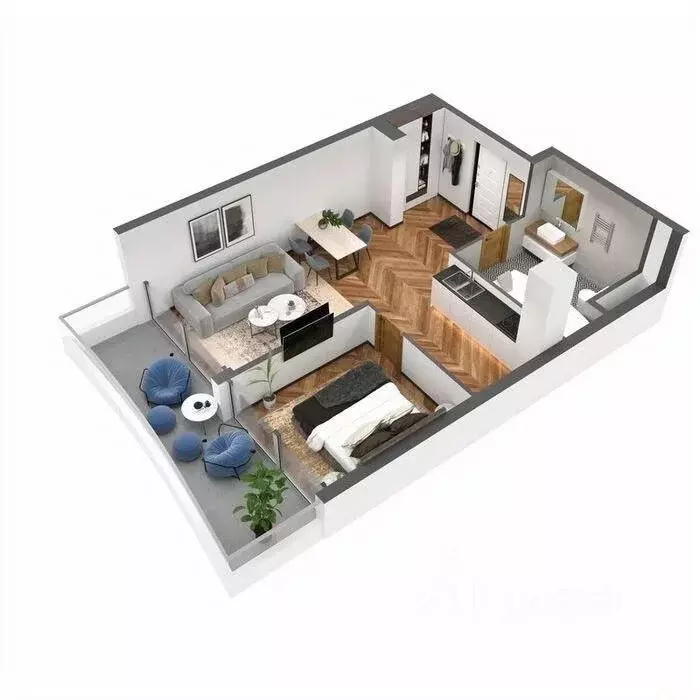 2-к кв. Крым, Ялта ул. Дражинского, 53 (56.2 м) - Фото 1