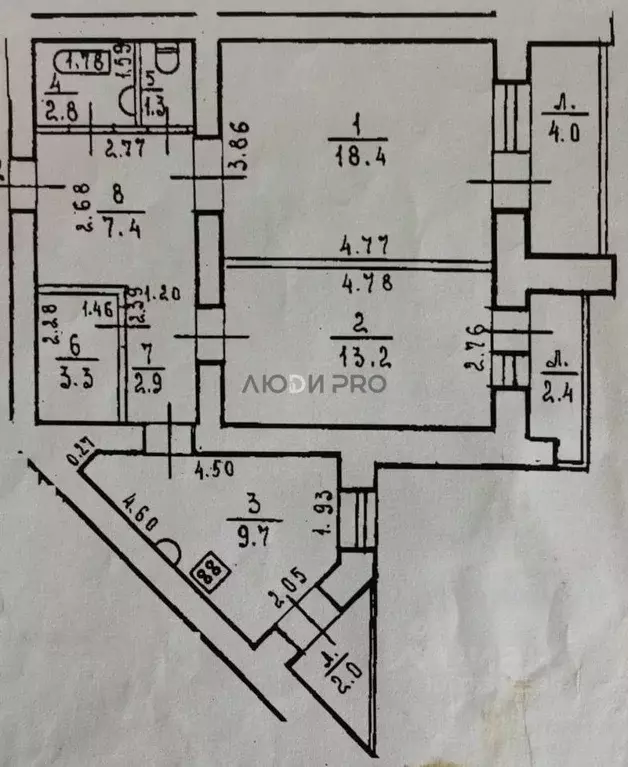 2-к кв. Башкортостан, Уфа ул. Георгия Мушникова, 17/3 (60.0 м) - Фото 2