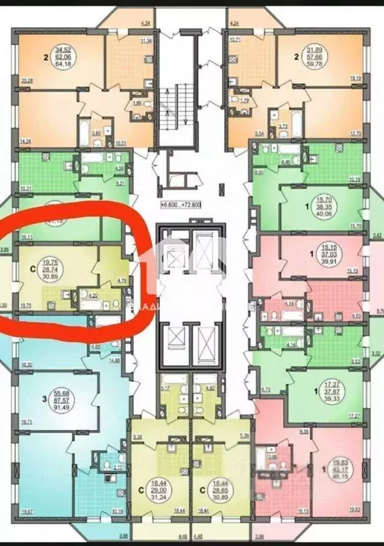 Квартира, студия, 28.8 м - Фото 1