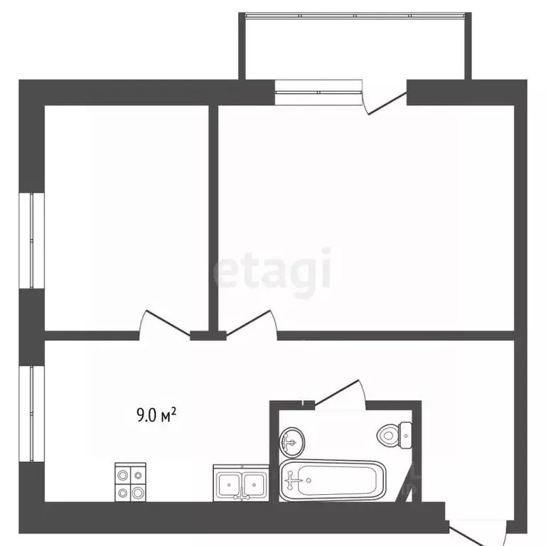 2-к кв. Москва Открытое ш., 28К3 (37.1 м) - Фото 2