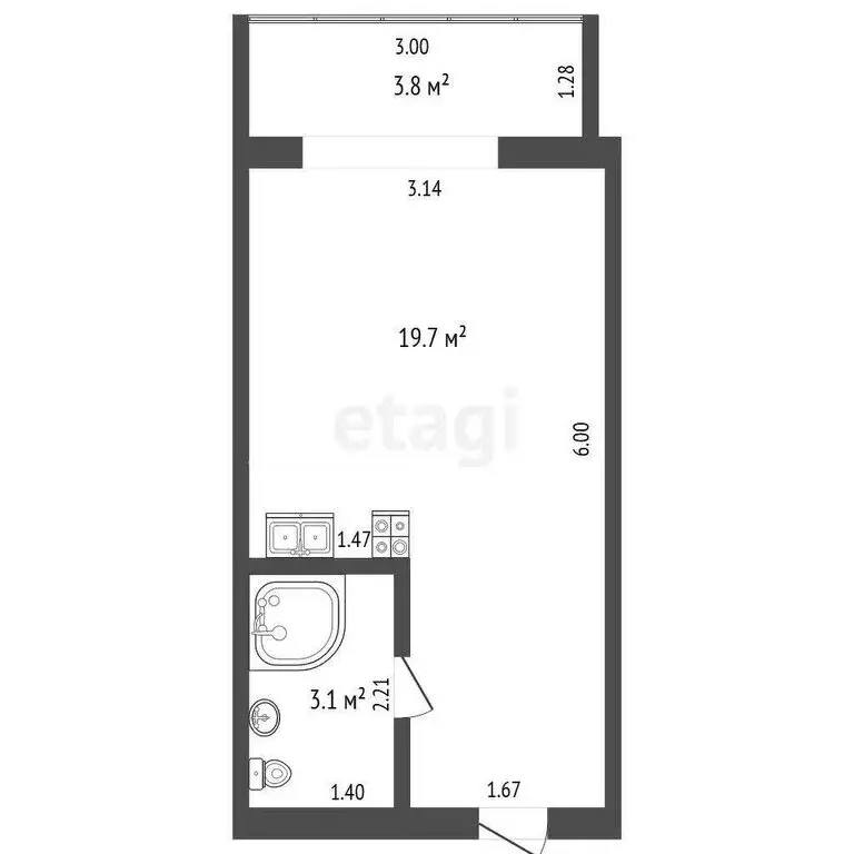Квартира-студия: Ростов-на-Дону, улица Пановой, 30к2 (37.15 м) - Фото 1