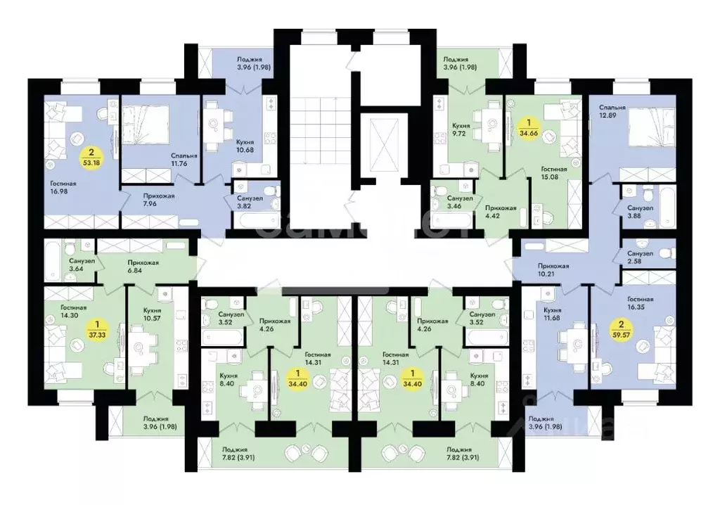 1-к кв. Марий Эл, Йошкар-Ола ул. Павлова, 6 (34.4 м) - Фото 2