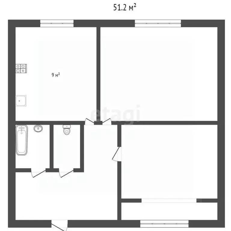 2-к кв. Ставропольский край, Пятигорск ул. Бутырина (50.0 м) - Фото 1