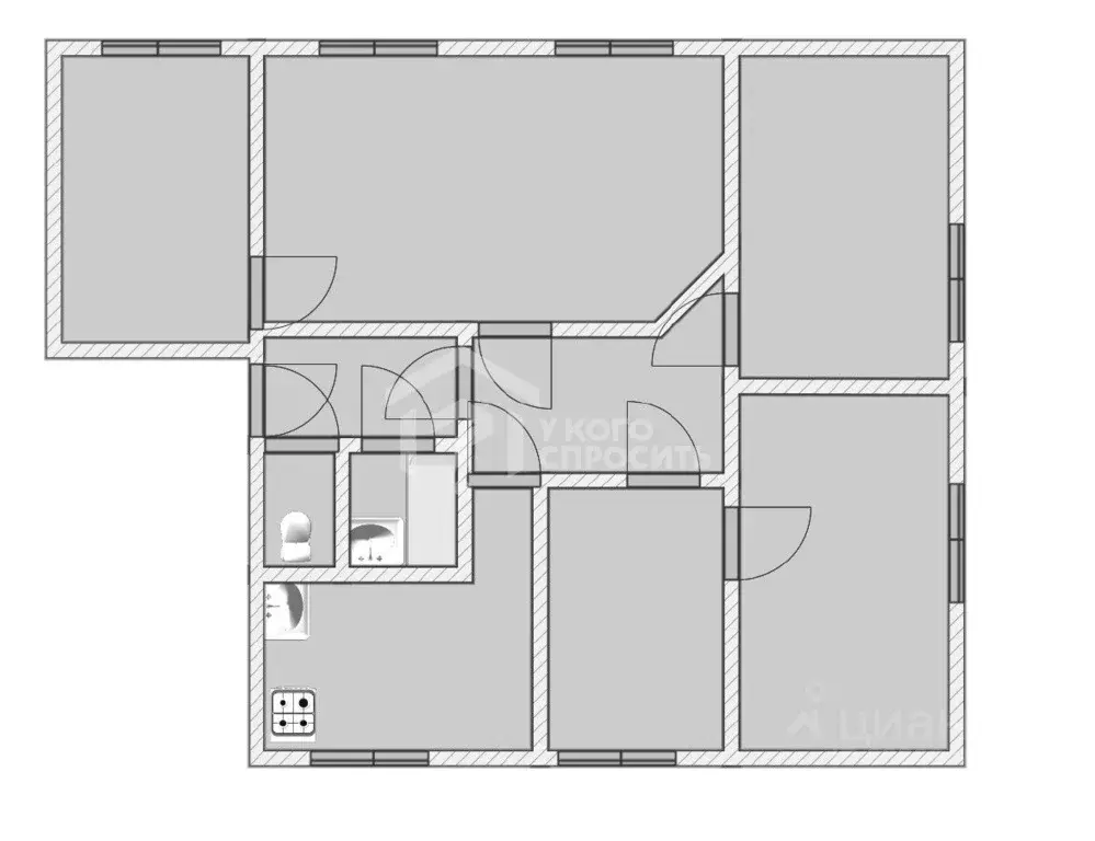 5-к кв. Санкт-Петербург Краснопутиловская ул., 129 (66.4 м) - Фото 1