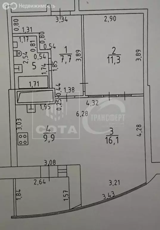 2-комнатная квартира: Воронеж, улица Революции 1905 года, 31Е (49 м) - Фото 2