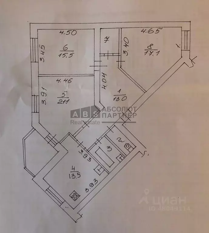 3-к кв. Новгородская область, Великий Новгород Большая Московская ул., ... - Фото 2