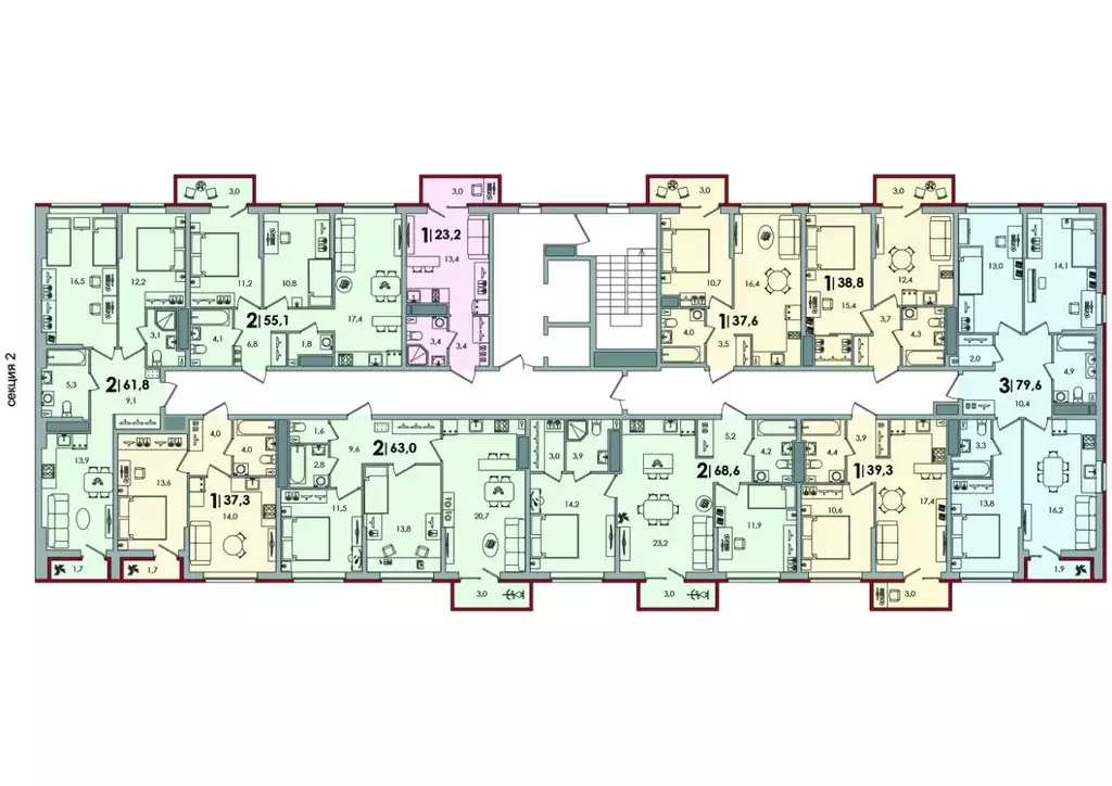 1-к кв. Тверская область, Тверь Южный жилой комплекс (37.3 м) - Фото 2