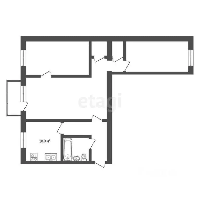 3-к кв. Крым, Ялта ул. Весенняя, 11 (60.0 м) - Фото 1