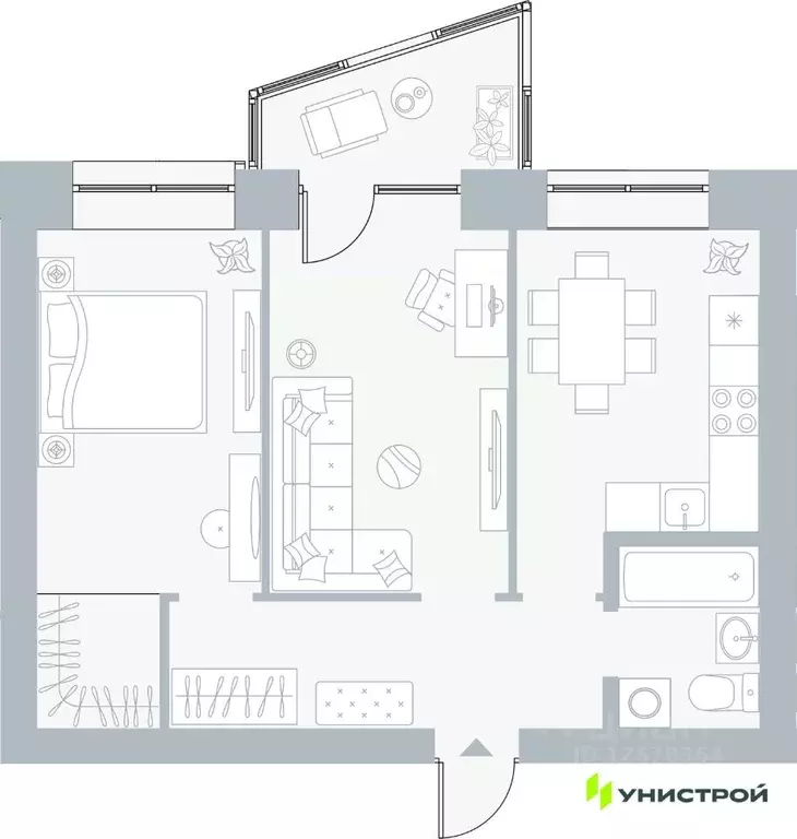 2-к кв. Пермский край, Пермь Рионская ул., 4А (51.96 м) - Фото 0